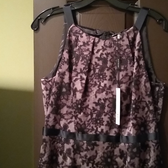 Elie tahari purple and black dress, silk, nwt, 8 - Picture 5 of 13